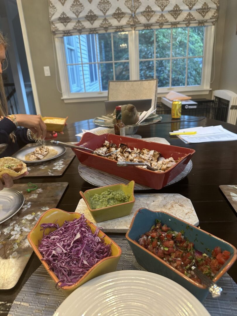 So many different types of food kept on the table